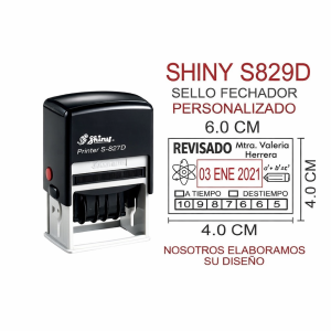 Sello fechador shiny 829-D personalizado
