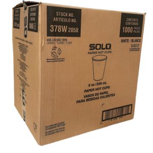 1000 Vasos de papel para bebidas calientes 8oz solo cup