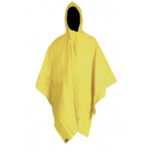 Impermeable amarillo tipo poncho con botones
