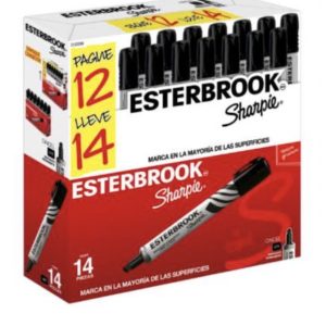 marcador esterbrook sharpie 14x12 color negro