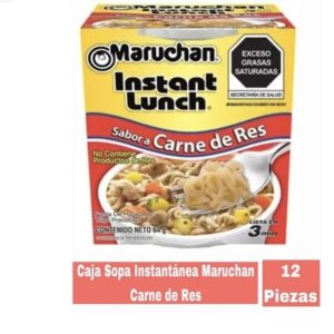 Sopa maruchan de res c/12 piezas