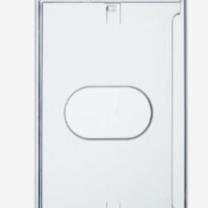 Porta credencial de plástico doble vista