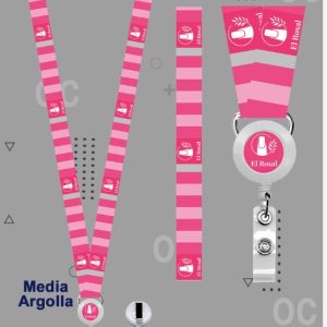 Cinta porta gafete personalizada dos lados yoyó retráctil personalizado